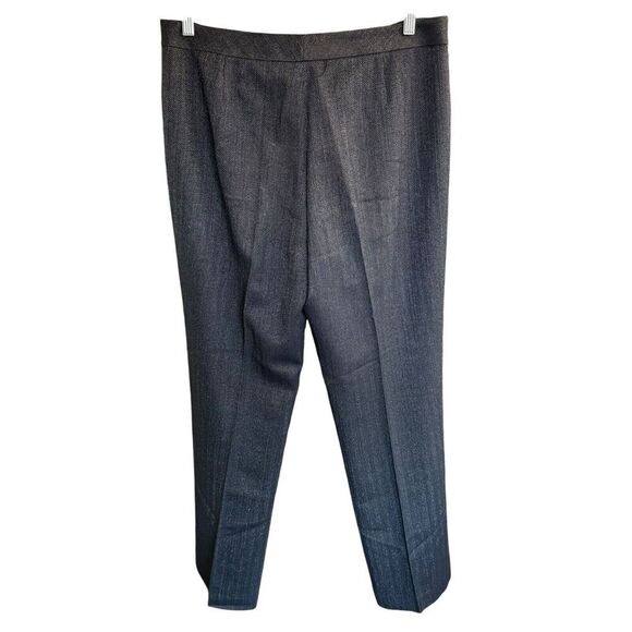 Lafayette 148 Women's Black Metallic Virgin Wool Blend Dress Pants 12 Career - Picture 2 of 8